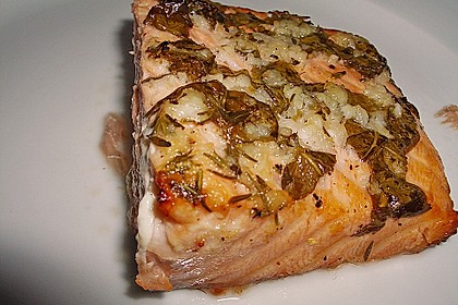 Lachs in Zitronen - Knoblauch - Öl 12