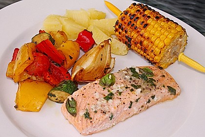 Lachs in Zitronen - Knoblauch - Öl 2