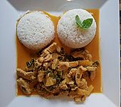 H&auml;hnchen - Ananas - Curry mit Reis (Bild)