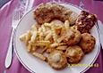 Panierte und frittierte Champignons