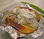 Backkartoffeln mit Gorgonzola - Creme (Bild)
