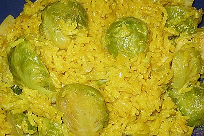Scharfe Rosenkohl - Reis - Pfanne 12
