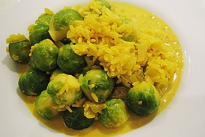 Scharfe Rosenkohl - Reis - Pfanne 2