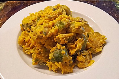 Scharfe Rosenkohl - Reis - Pfanne 6
