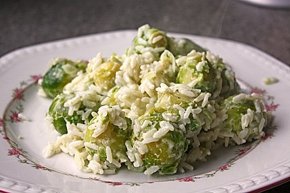 Scharfe Rosenkohl - Reis - Pfanne 1