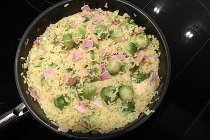 Scharfe Rosenkohl - Reis - Pfanne 4