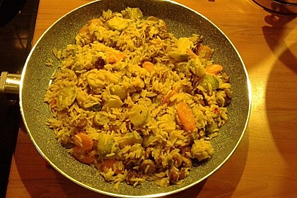 Scharfe Rosenkohl - Reis - Pfanne 20