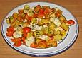 Kartoffelpfanne mit Tomaten und Mozzarella
