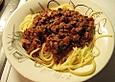 Bologneseso&szlig;e mit Nudeln