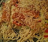 Fischst&auml;bchen - Spaghetti - Auflauf (Bild)