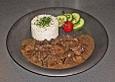 Wildschweingulasch mit Pilzen
