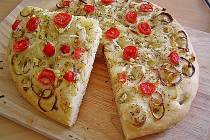 Schiacciata mit roten Zwiebeln 2