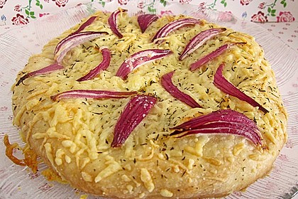 Schiacciata mit roten Zwiebeln 5