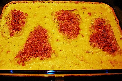 Fischfilet in Senfrahm mit Parmesankruste 1