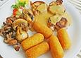 Schweinefilet  mit gebratenen  Champignons