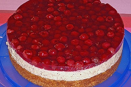 Kirschkuchen mit Mandel - Biskuit