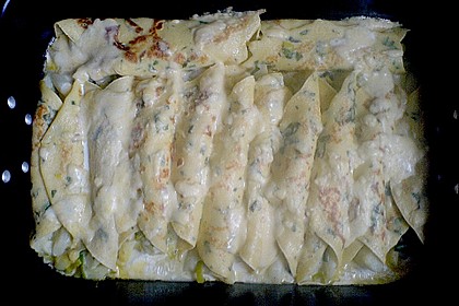 &Uuml;berbackene Basilikum - Pfannkuchen 3