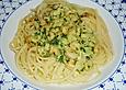 Spaghetti mit Curry - Shrimps - Sahne
