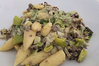 Schupfnudel - Auflauf mit Lauch und Hack 26