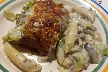 Schupfnudel - Auflauf mit Lauch und Hack 6