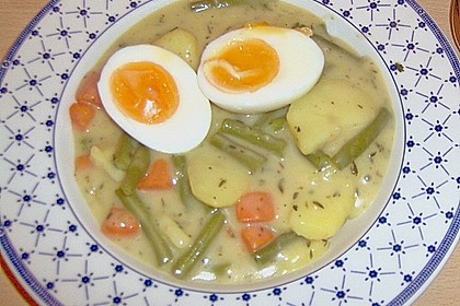 Rahmgem&uuml;se - Ragout mit Eiern