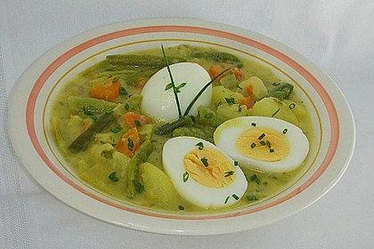 Rahmgem&uuml;se - Ragout mit Eiern 1