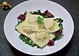 Hausgemachte Ravioli mit Quark - K&auml;se - Kr&auml;uter - F&uuml;llung