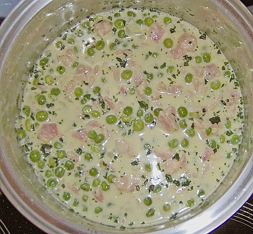 Erbsen - Schinken - Sahne - Sauce (Rezept mit Bild) | Chefkoch.de