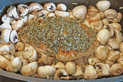 Kr&auml;uter - Putenbraten mit Rahmpilzen 1