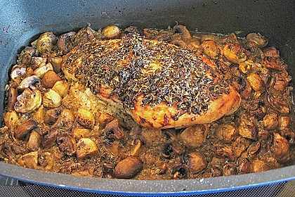 Kr&auml;uter - Putenbraten mit Rahmpilzen 2