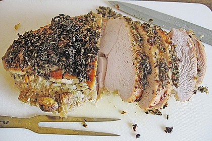Kr&auml;uter - Putenbraten mit Rahmpilzen 3