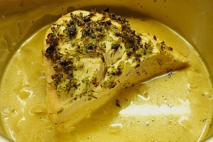 Kr&auml;uter - Putenbraten mit Rahmpilzen 6