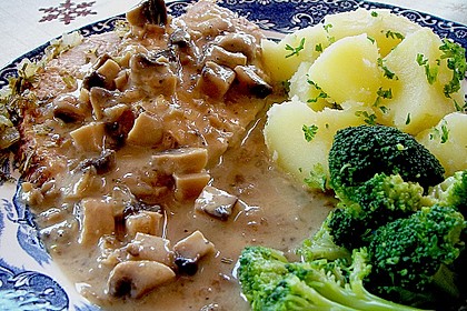 Kr&auml;uter - Putenbraten mit Rahmpilzen 8
