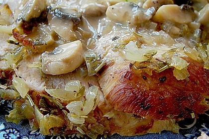Kr&auml;uter - Putenbraten mit Rahmpilzen 9