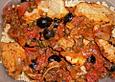 Seebarschfilet mit Oliven - Tomaten - Sauce
