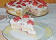 Vanille - Erdbeer - Torte &agrave; la K&auml;se - Sahne