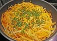 Puten - Minutensteaks auf M&ouml;hren - Kohlrabi - Julienne