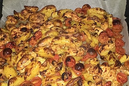 Hähnchenbrustfilet mit Country-Kartoffeln 40