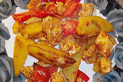 Hähnchenbrustfilet mit Country-Kartoffeln 49