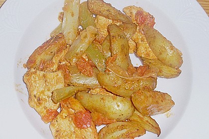 Hähnchenbrustfilet mit Country-Kartoffeln 106