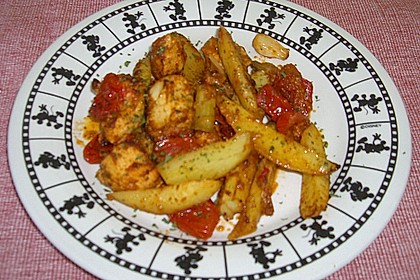 Hähnchenbrustfilet mit Country-Kartoffeln 83