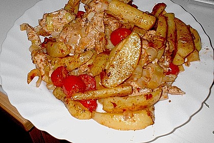Hähnchenbrustfilet mit Country-Kartoffeln 57