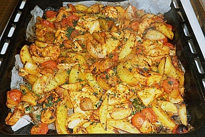 Hähnchenbrustfilet mit Country-Kartoffeln 66