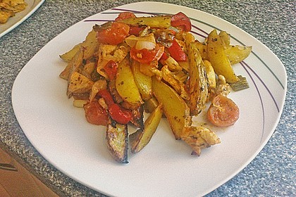 Hähnchenbrustfilet mit Country-Kartoffeln 44