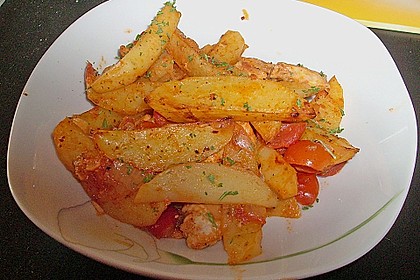 Hähnchenbrustfilet mit Country-Kartoffeln 78