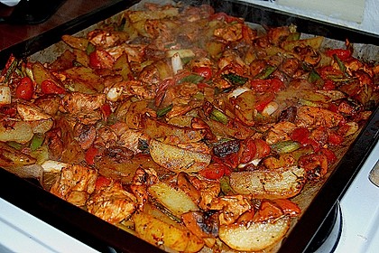 Hähnchenbrustfilet mit Country-Kartoffeln 9