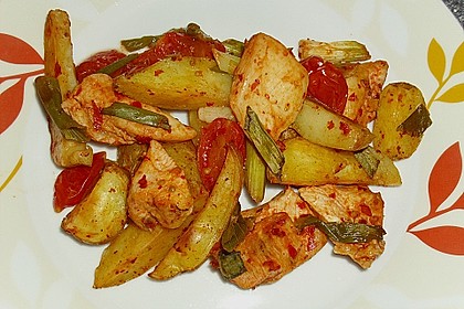 Hähnchenbrustfilet mit Country-Kartoffeln 7