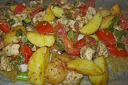 Hähnchenbrustfilet mit Country-Kartoffeln 55
