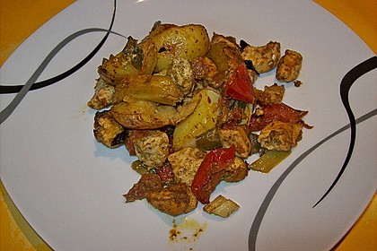 Hähnchenbrustfilet mit Country-Kartoffeln 61