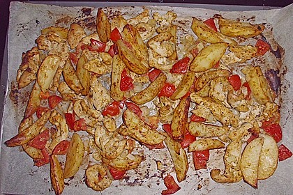 Hähnchenbrustfilet mit Country-Kartoffeln 102